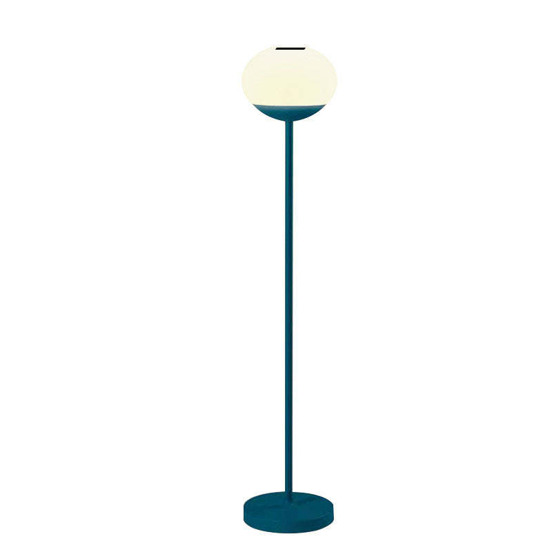 Solar Wrought Iron Oval LED Outdoor Floor Lamp