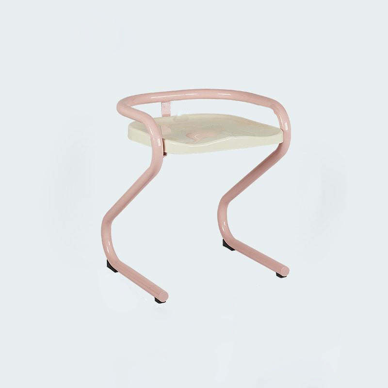 Mid-Century Curved Metal Dining Chair