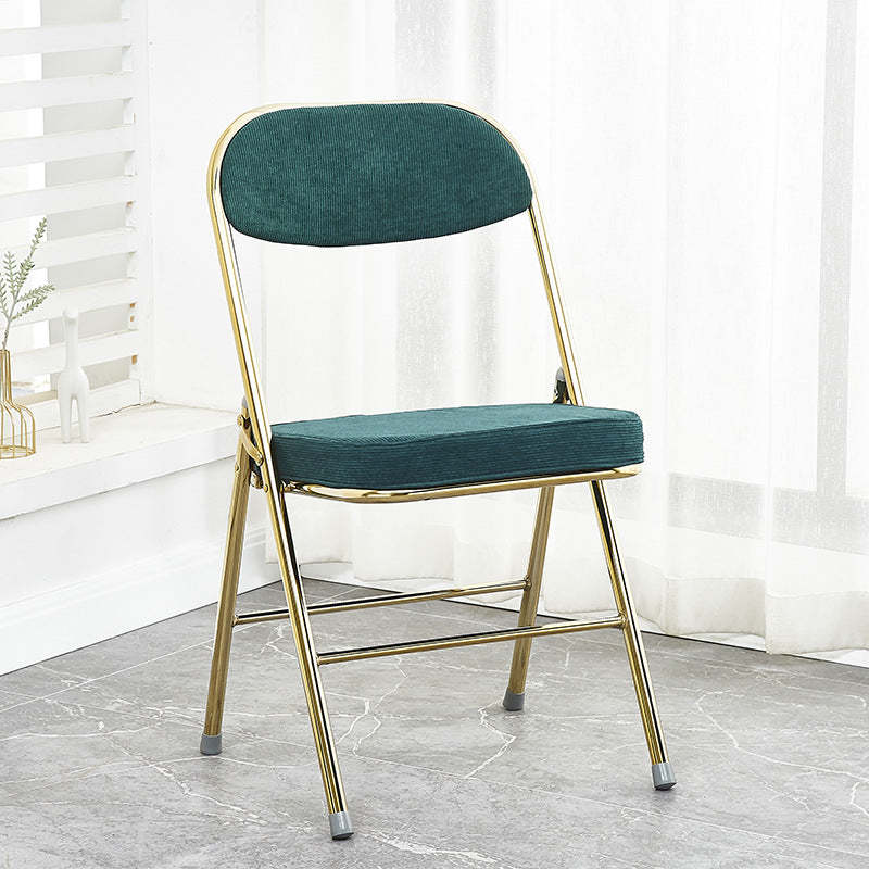 Vintage Velvet Steel Foldable Dining Chair