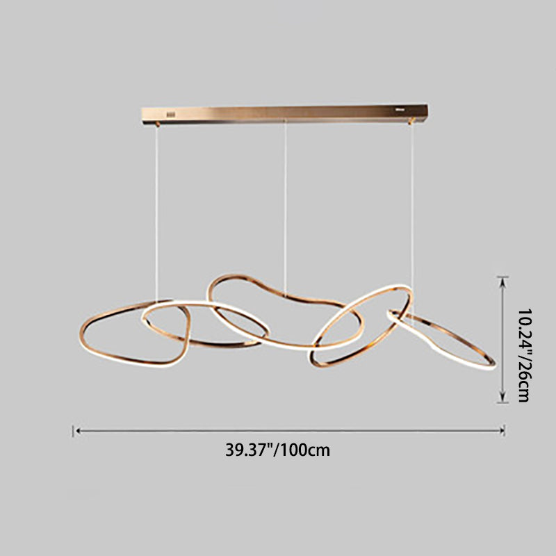Nordic Stainless Steel Toroidal LED Chandelier