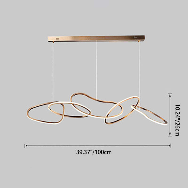 Nordic Stainless Steel Toroidal LED Chandelier