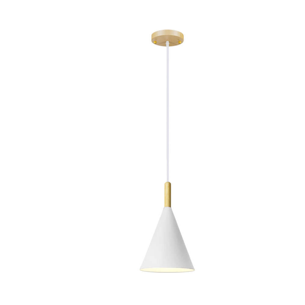 Nordic Macaron Cone Wood Pendant Light