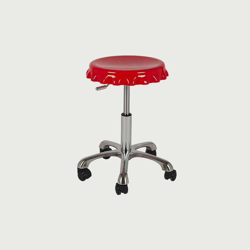 Contemporary Beer Bottle Cap Plastic Swivel Bar Stool