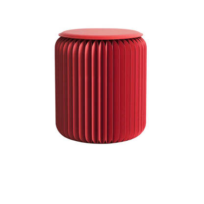 Scandinavian Cylinder PU Leather Foldable Footstool