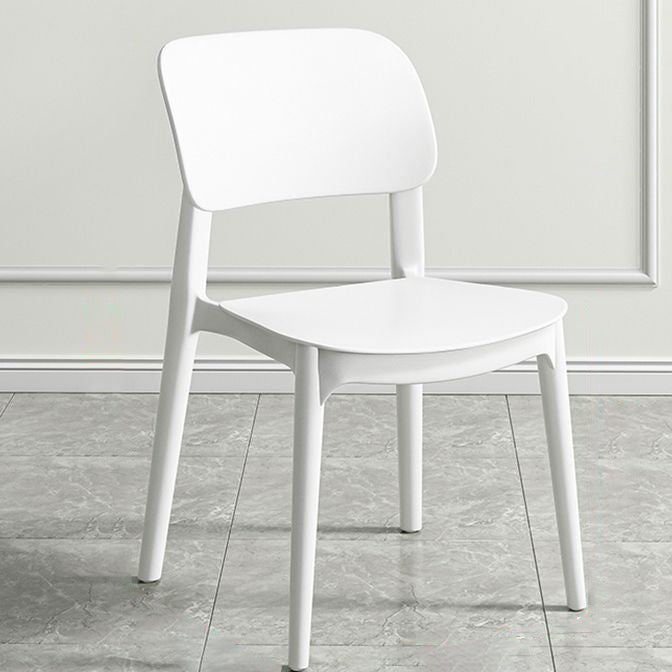 Nordic Macaron Stackable Dining Chair — White