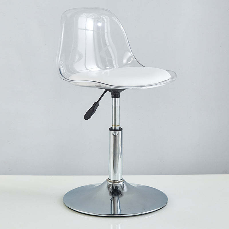Minimalist Cylinder Base Metal PET Bar Stool