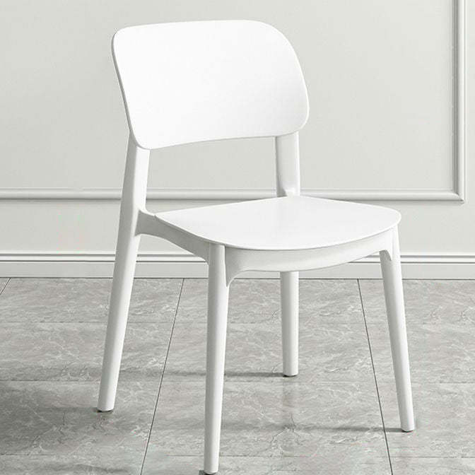 Nordic Macaron Stackable Dining Chair — White