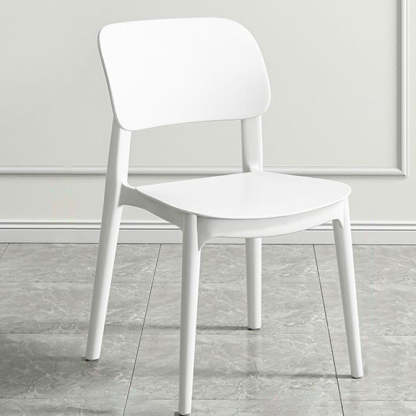 Nordic Macaron Stackable Dining Chair — White