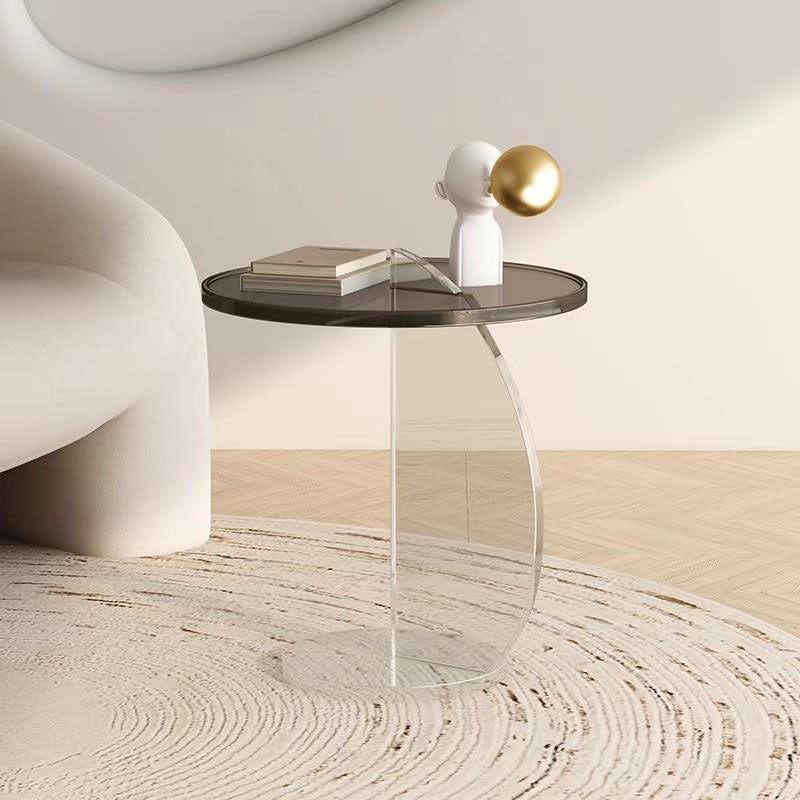 Minimalist Semicircular Plastic Coffee Table