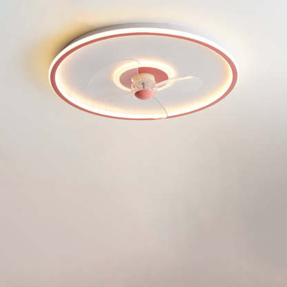 Modern Acrylic Round Minimalist LED Flush Mount Fan Light