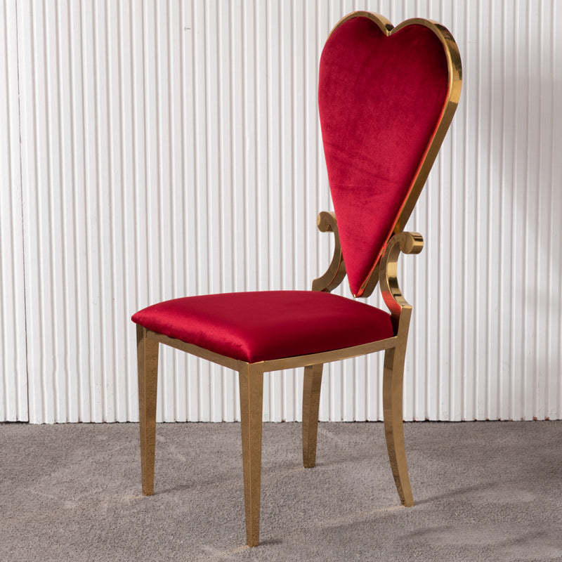Creative titanium spade dining chairs & benches in velvet