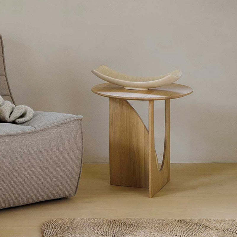 Japanese Round Wood Coffee Table
