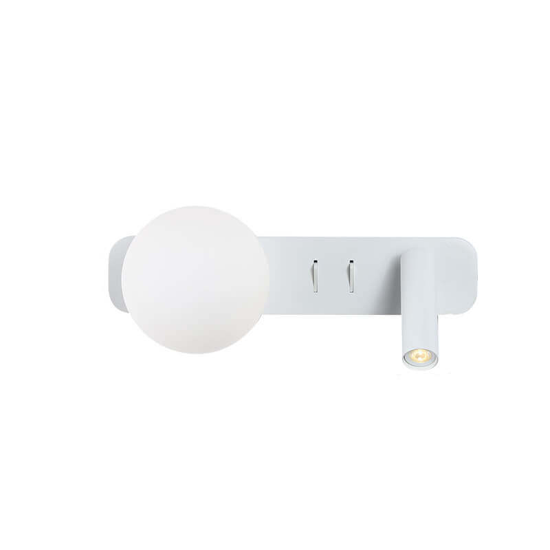 Minimalist Glass Sphere LED Spotlight Reading Sconce