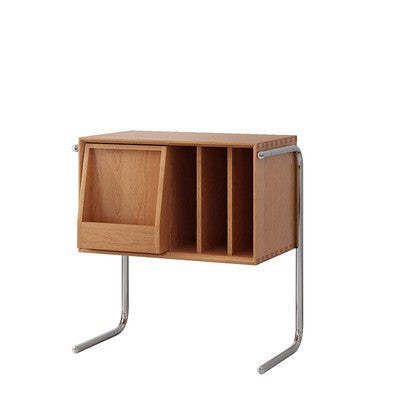 Nordic Wood Steel 2-Tier End Table