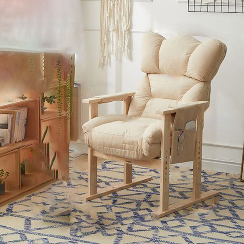 Modern Upholstered Wood Adjustable Accent Chair — Gray