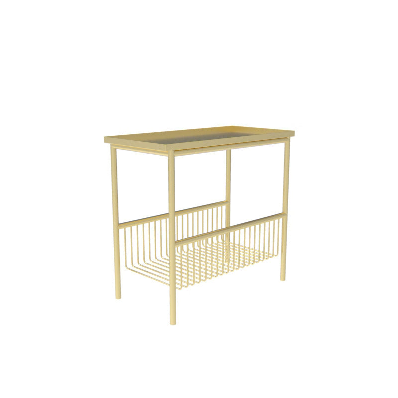 Scandinavian Iron 2-Tier Storage Side Table