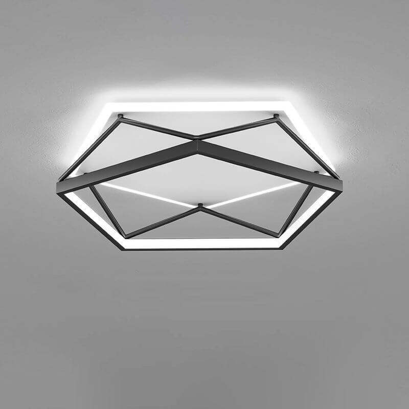 Nordic Minimalist Geometric Art LED Flush Mount Light — Square / Warm Light (3000K) / 110V-120V For US/CA