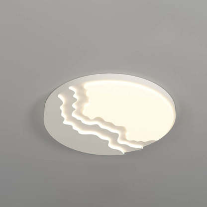 Minimalist Acrylic Wave LED Flush Mount Light