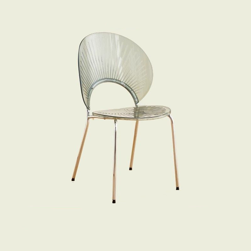Minimalist Scalloped Shell Iron Chair