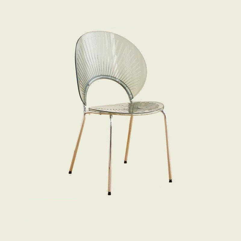 Minimalist Scalloped Shell Iron Chair