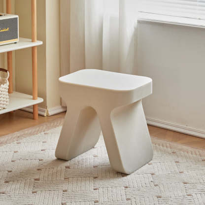 Minimalist Rectangular Plastic Stool