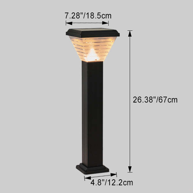Minimalist Square Cylinder Solar LED Outdoor Light