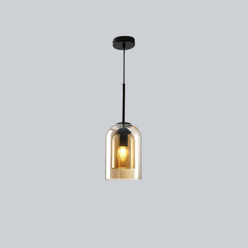 Minimalist Glass Cylinder Cup Pendant Light