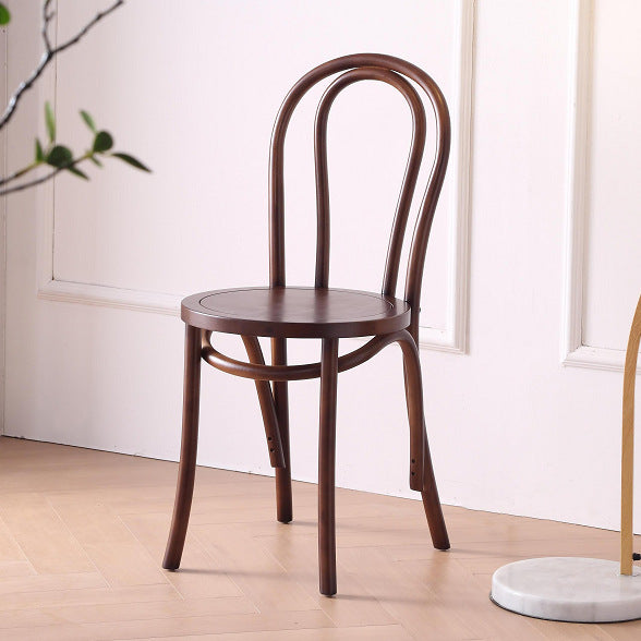 Chinese Wood Rattan Four-Leg Dining Chair