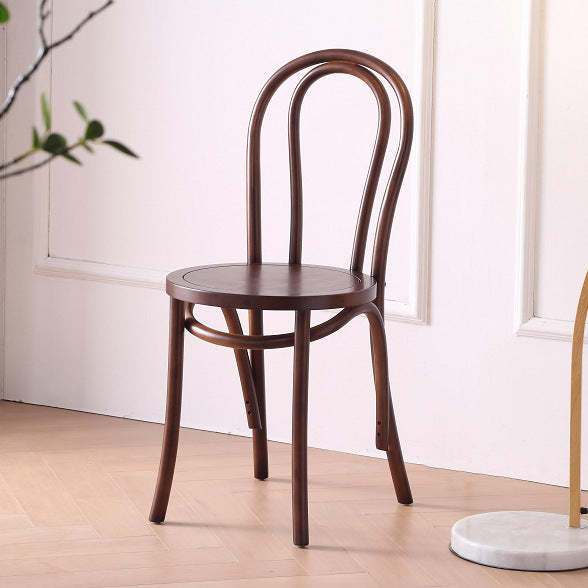 Chinese Wood Rattan Four-Leg Dining Chair