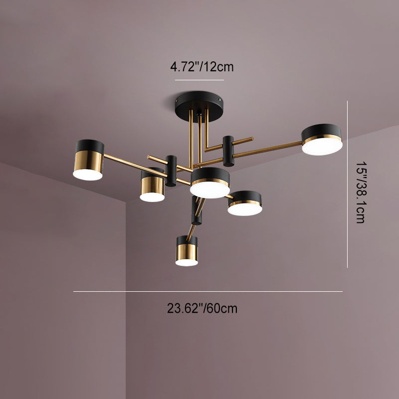 Scandinavian Iron Acrylic Round LED Ceiling Light