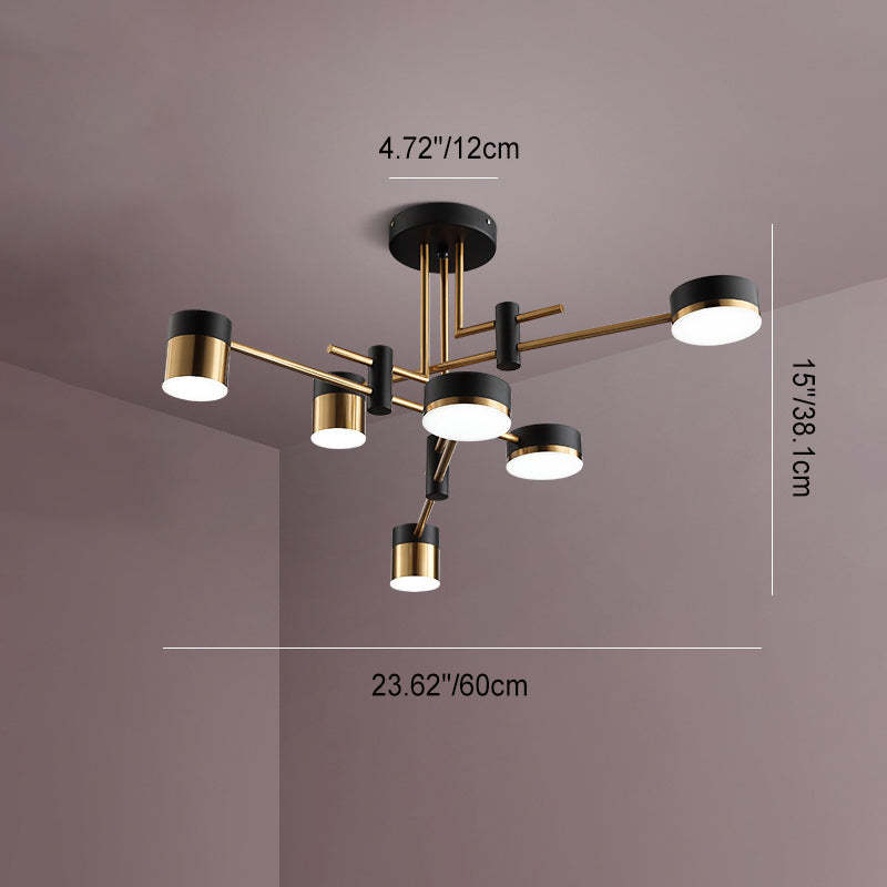 Scandinavian Iron Acrylic Round LED Ceiling Light