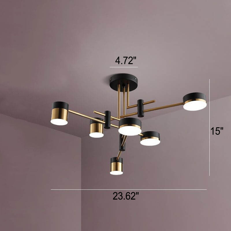 Minimalist Black Gold Balanced Ceiling Light