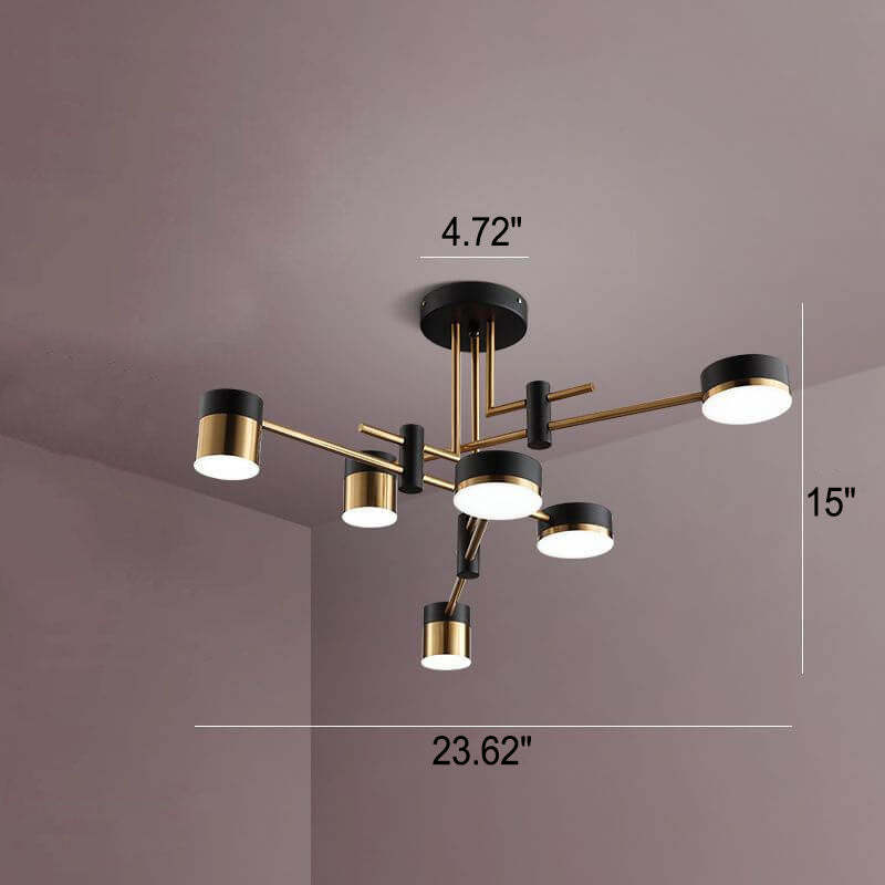 Minimalist Black Gold Balanced Ceiling Light
