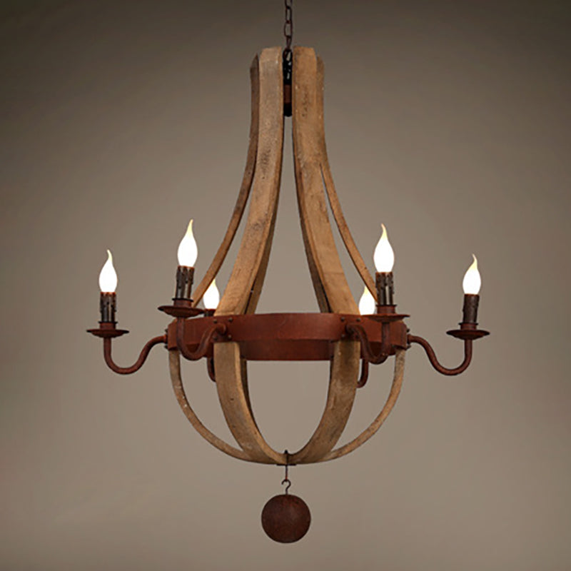Rustic Branch Candle Holder Wooden Iron Chandelier
