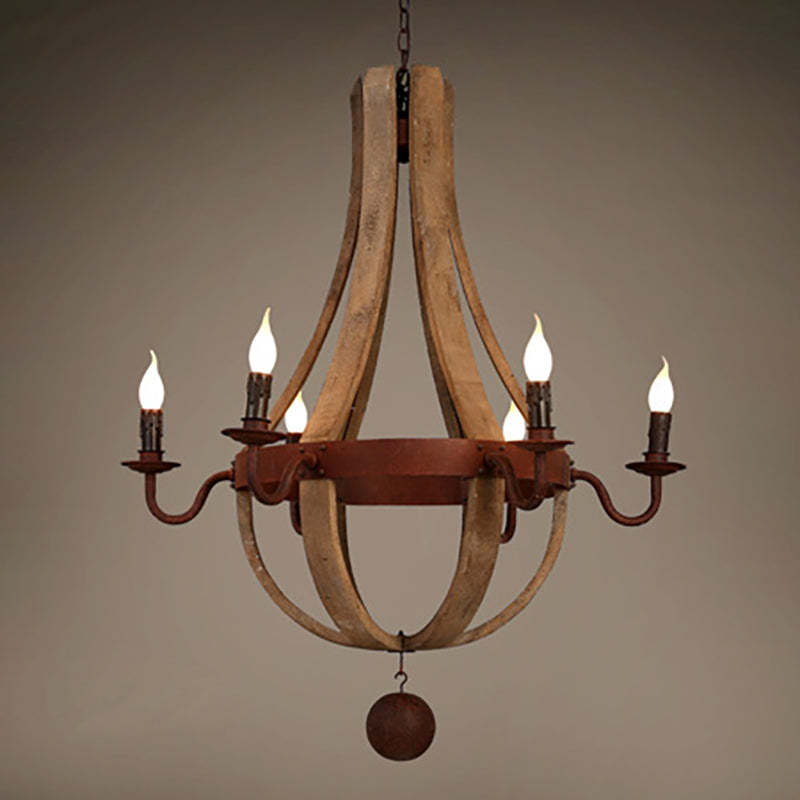 Rustic Branch Candle Holder Wooden Iron Chandelier