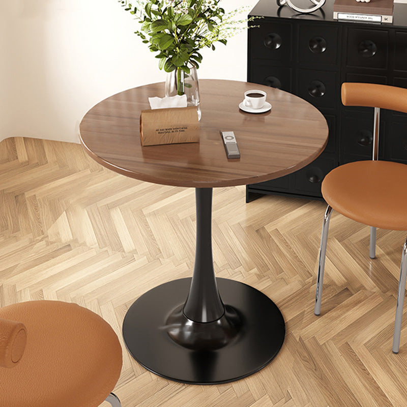 Modern Faux Wood Grain Steel End Table