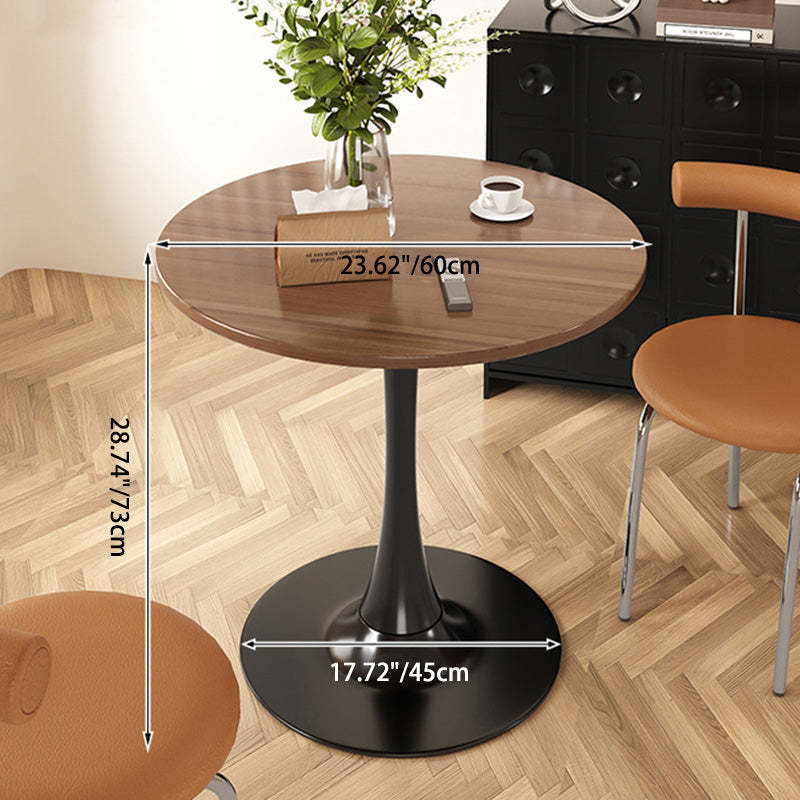Modern Faux Wood Grain Steel End Table — Wood Color