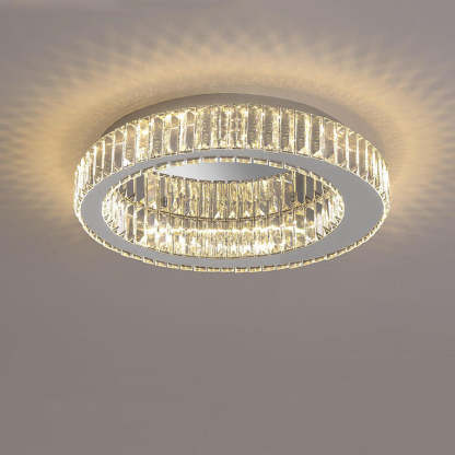 Modern Round Crystal LED Flush Mount Light — 220V-240V For UK/AU