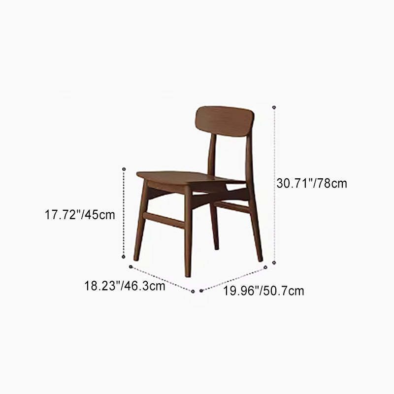 Vintage Cherry Wood Dining Chair with Footrest