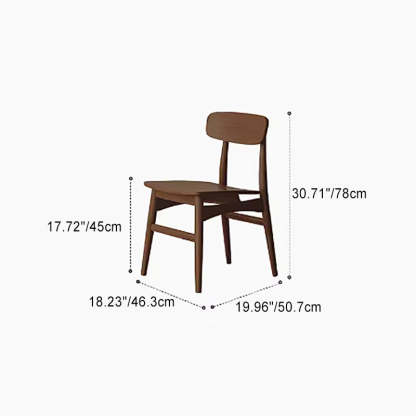 Vintage Cherry Wood Dining Chair with Footrest