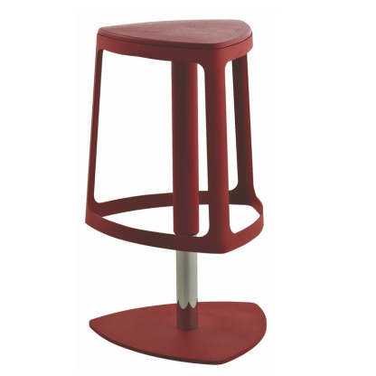 Contemporary Plastic Iron Triangle Swivel Bar Stool