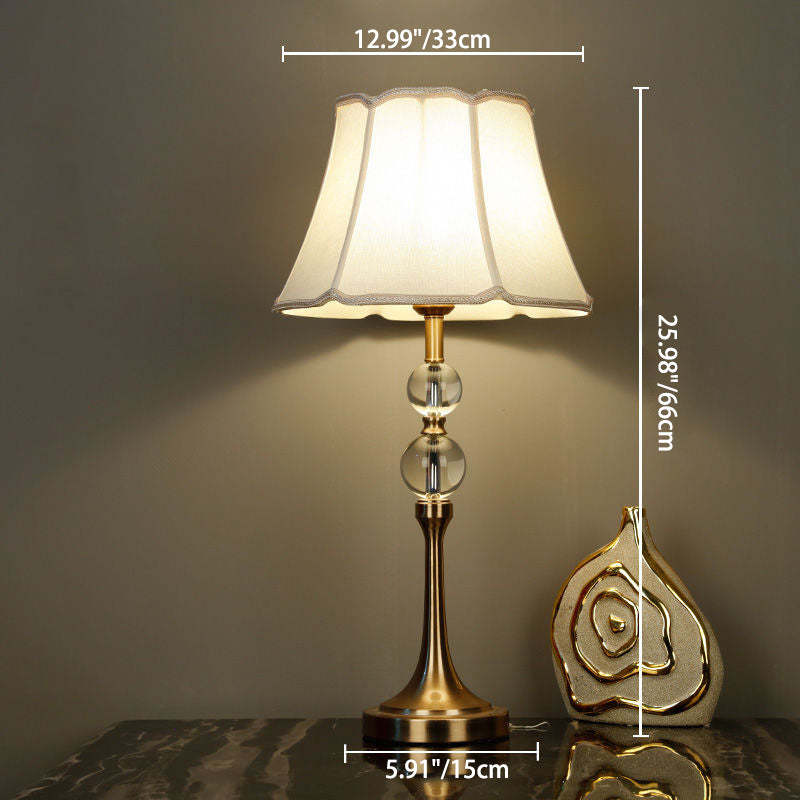 Minimalist Column Crystal Iron Fabric Lamp