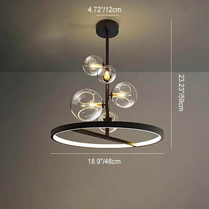 Nordic Round Bubble Ball Glass Chandelier — Warm Light (3000K) / 110V-120V For US/CA