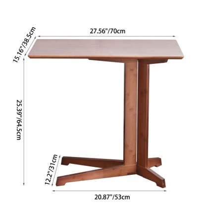Minimalist Square Wood End Table