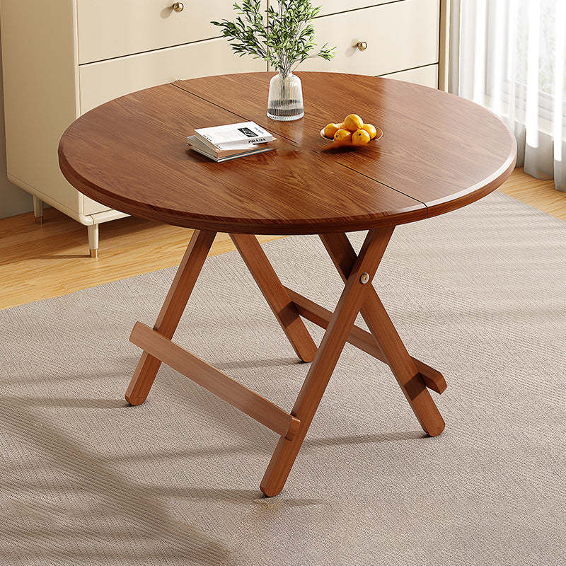 Scandinavian Round Wood 4-Seat Dining Table