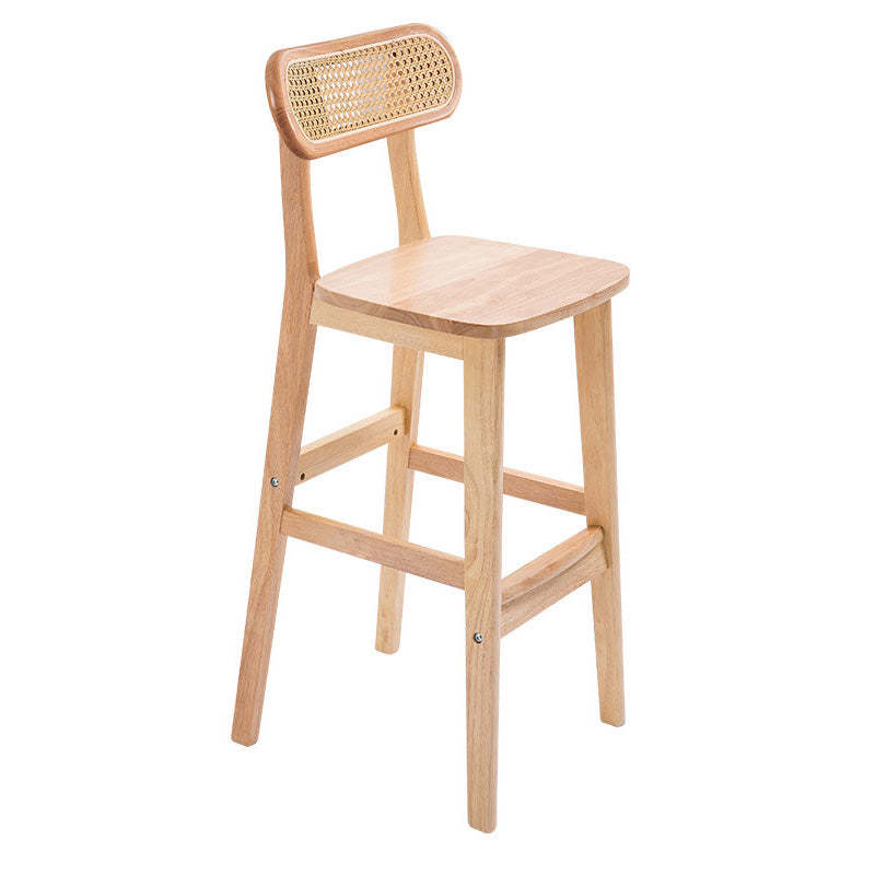 Minimalist PU Leather Open-Back Counter Stool