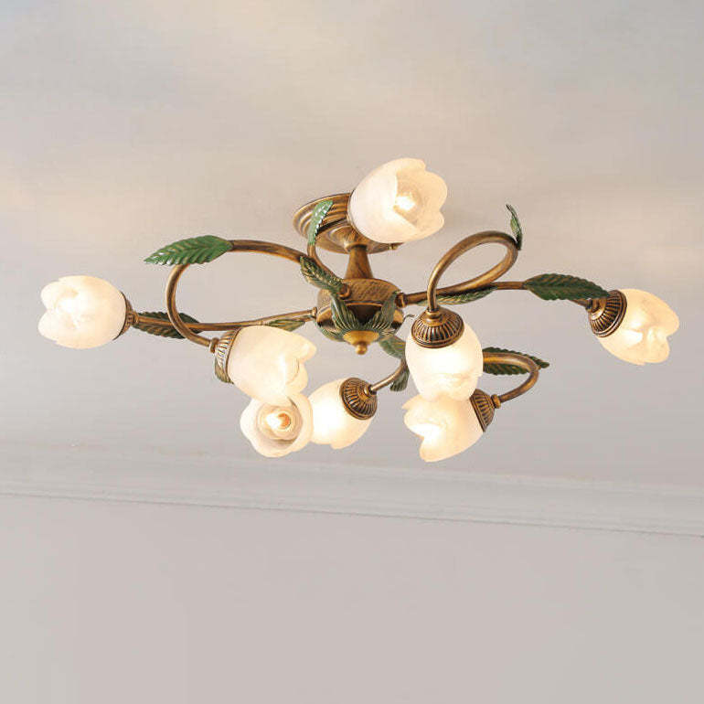 Modern Idyllic Iron Flower Branch Mount Light