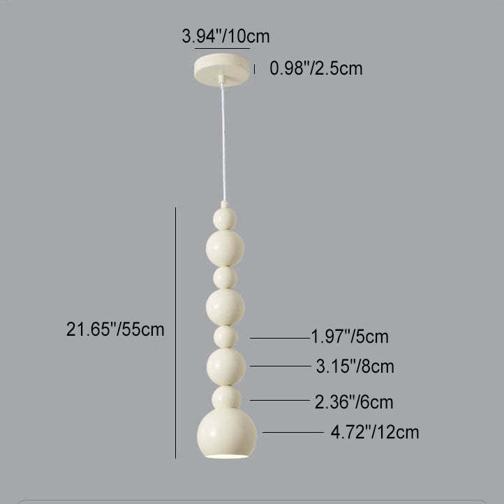 Cream Iron Gourd Skewer Chandelier