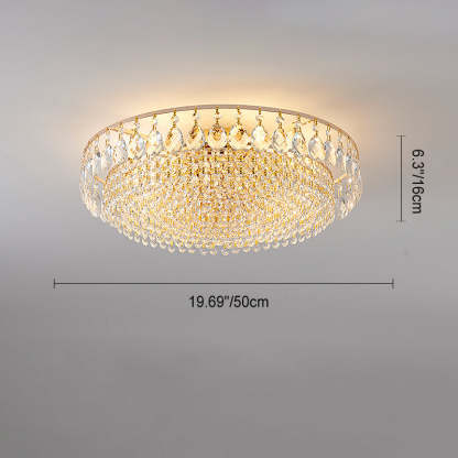 Modern Circle Iron Crystal 4/6/8/10-Light Flush Mount — 110V-120V For US/CA