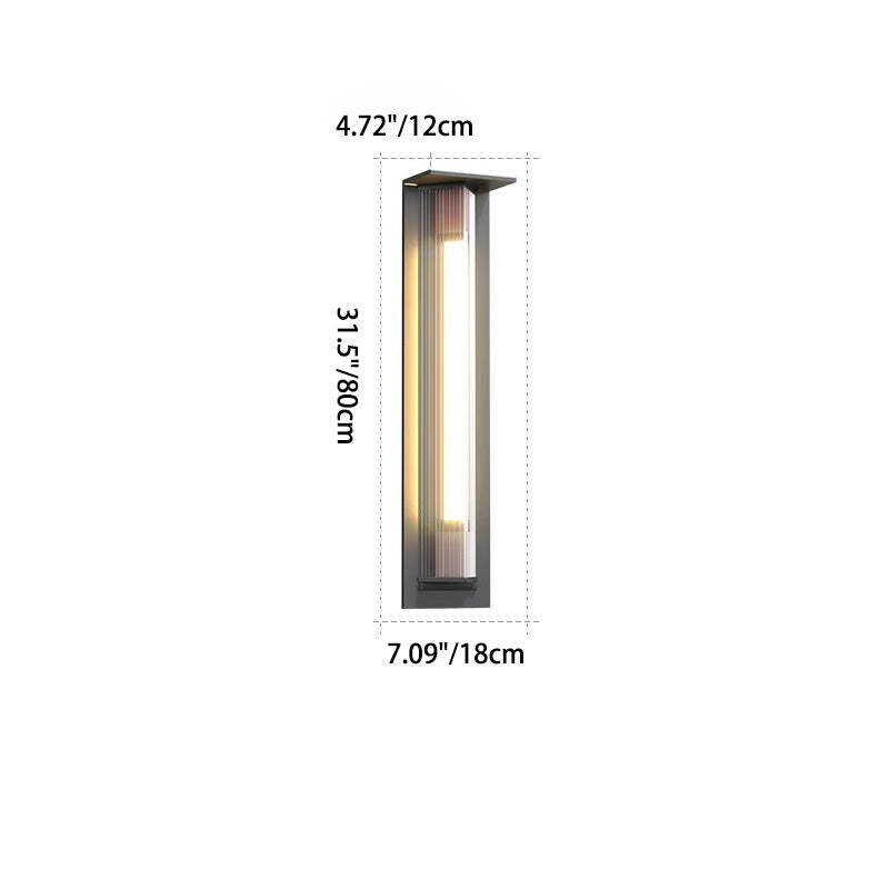 Modern Solar Stainless Steel Glass Prism Wall Sconce — Warm Light (3000K) / C - Large / 3.7V